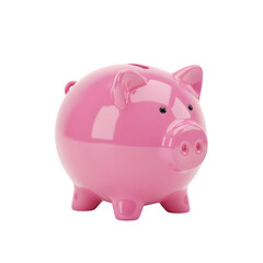 Obraz premium 3D Pink Piggy Bank - Money Saving, Financial Freedom, Investment Growth, Wealth Creation, Prosperity Icon, Children's Savings, Budgeting