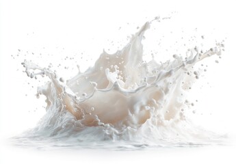 Milk splash on white background (1)