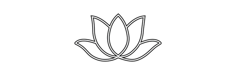 lotus flower line drawing outline,  lotus flower silhouette on white background, Vector illustration, bird, icon, svg, characters, Holiday t shirt, Hand drawn trendy Vector illustration, Rose flower