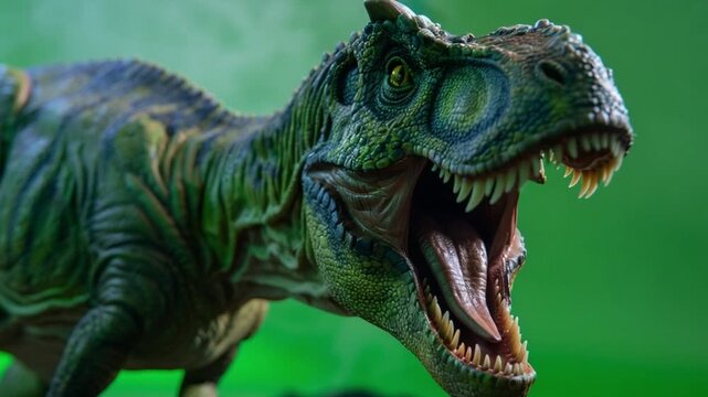 allosaurus dinosaur with open jaw on green screen 4K Videos