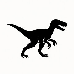 silhouette of a velociraptor