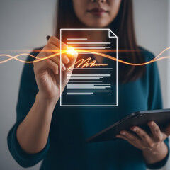 Digital Document Signature Electronic Contract Writing
