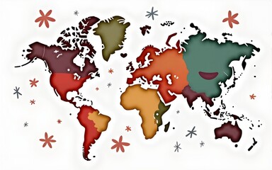 hand drawn illustration of world tourism day concept. Vector Illustration. High quality