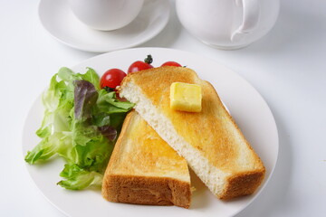 トースト朝食