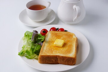 トースト朝食