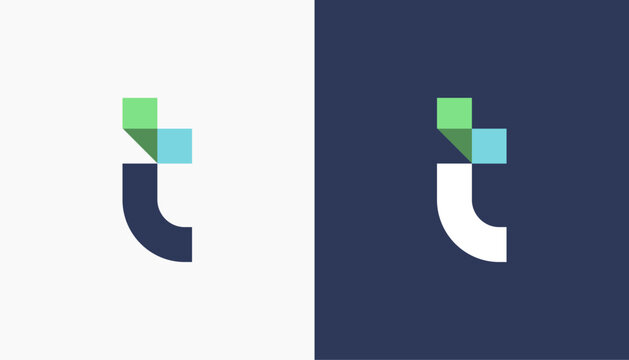 letter T initials logo design vector template