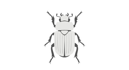 Fototapeta premium Stylized vector art illustration of a scarab beetle icon with clean lines for creative designs or educational content