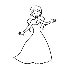 歌をうたう女性のベクターイラスト