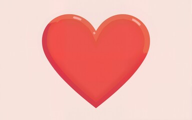 Red heart flat vector Icon. Isolated heart emoji illustration. High quality