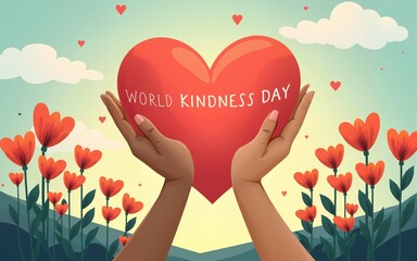 World Kindness Day. a kind heart. kind hands. kind people. High quality