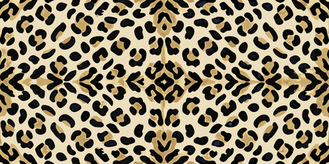 Classic leopard print pattern with a textured vintage feel