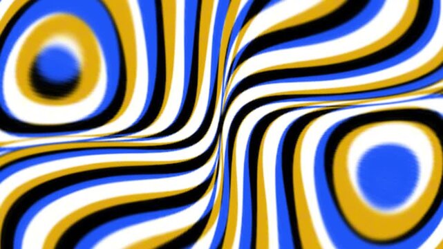 abstract, psychedelic pattern with swirling lines and concentric circles