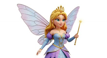 Enchanted fairy figure with wings