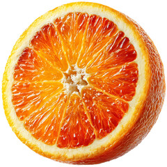 Juicy Orange Fruit: Vibrant Sliced Citrus for Refreshing Snack Photography on Transparent Background.