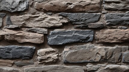 Fototapeta premium Textured stone wall with natural colors and unique patterns
