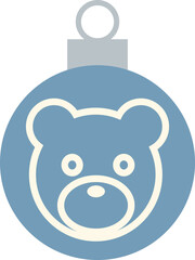 Christmas Ball Ornament -1- blue