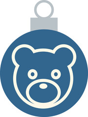 Christmas Ball Ornament -1- darkblue