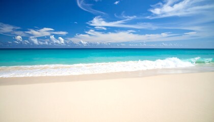 Obraz premium Tropical beach scene, bright blue water