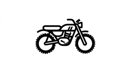 Fototapeta premium Off - Road Motorcycle Icon, for Adventure & Outdoor Design
