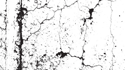 Fototapeta premium Abstract Black and White Grunge Distressed Texture Background with Cracks and Imperfections