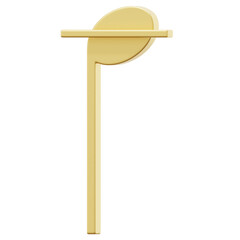3D Gold Music Note Icon