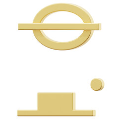3D Gold Music Note Icon