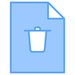 Delete File Blue Icon