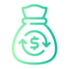 return on investment gradient icon