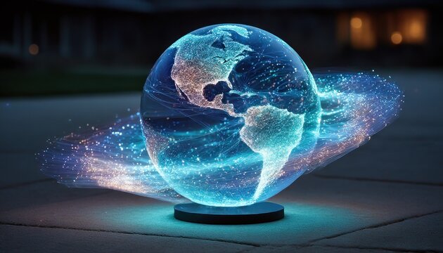 Glowing Earth in Motion