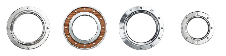 Porthole Window Frame Set: Nautical Themed Backgrounds