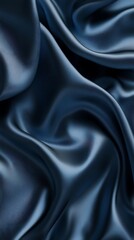 Fototapeta premium Dark blue satin fabric texture