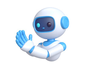 3D Robot Illustration Applauding