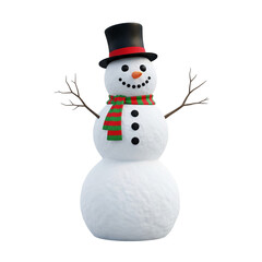 snowman isolated on white