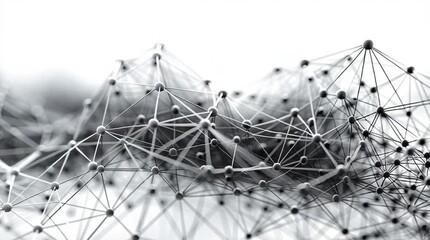Network Nodes forming a dynamic network in abstract digital - Powered by Adobe