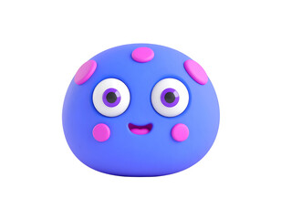 Fototapeta premium Cute Blue 3D Blob Illustration