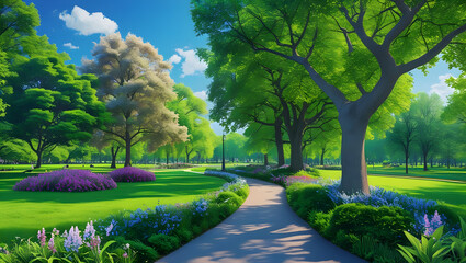 Fototapeta premium spring in the park