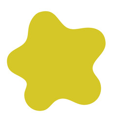 Abstract Yellow Organic Blob