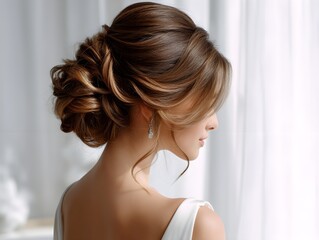 Modern Woman with Low Bun Hairstyle