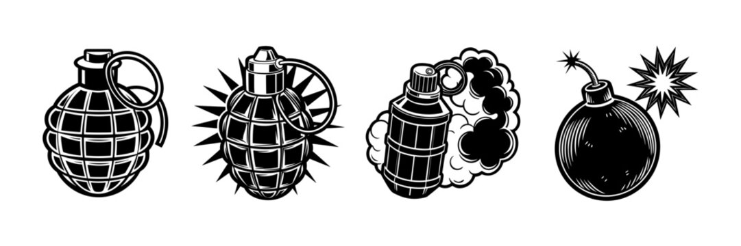 bomb granade vector illustration
