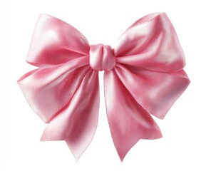 Naklejka premium Delicate pink satin ribbon bow