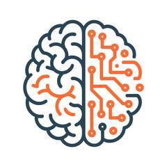 Brain Logo Design Vector, Creative Brain Tech Logo Design