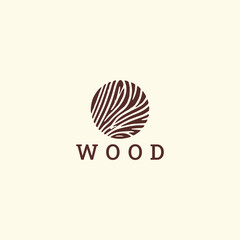 Naklejka premium Wood logo vector icon illustration style