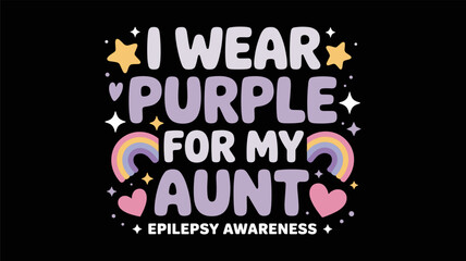 Naklejka premium Cute Epilepsy Awareness Design for a T-Shirt or Apparel