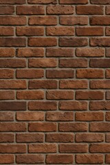 Naklejka premium Seamless red brick wall texture with uniform pattern, showcasing rustic architectural design perfect for backgrounds, construction themes, and urban industrial aesthetics.