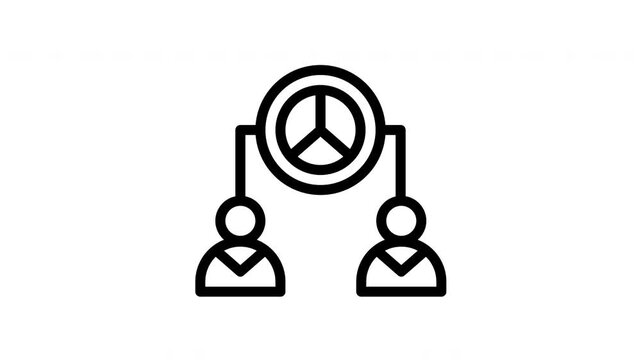 peace minimalist stroke animation