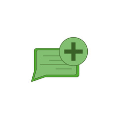 Fototapeta premium Speech Bubble with Health Symbol