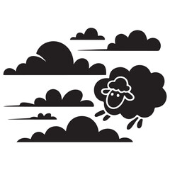 A vibrant vector illustration of a cloud icon symbolizing cloud computing technology and internet data storage