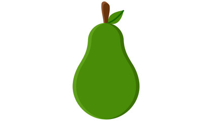 Green Avocado Vector Illustration transparent background
