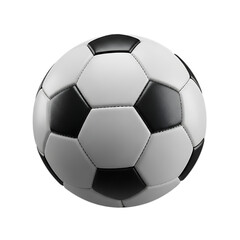 Fototapeta premium 3d illustration of classic black and white soccer ball isolated on transparent background