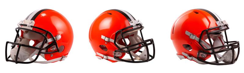 Fototapeta premium football helmet set, isolated on white background.